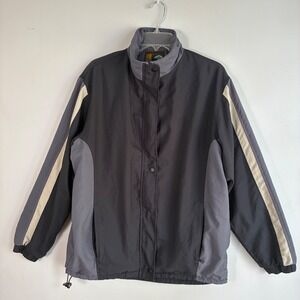 Vtg Forrester's Gore-Tex Jacket Mens M Gray Black Colorblock Full Zip USA Oregon
